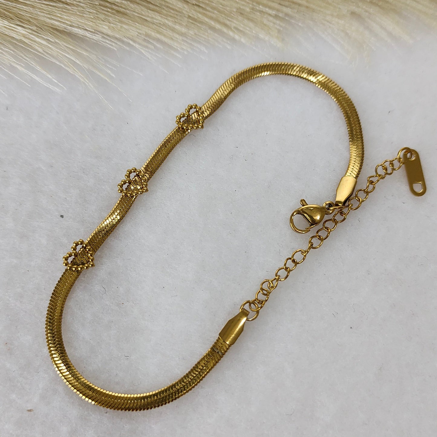 Heart snake chain bracelet