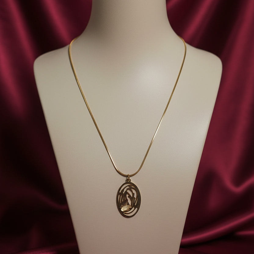 Butterfly rolo pendant chain