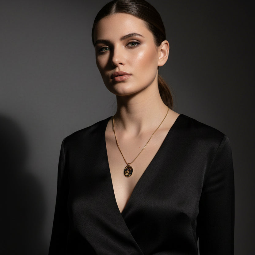 Butterfly rolo pendant chain