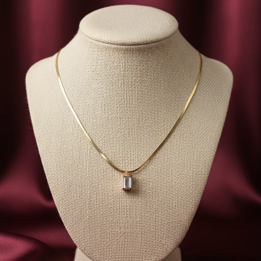 White Baguette necklace