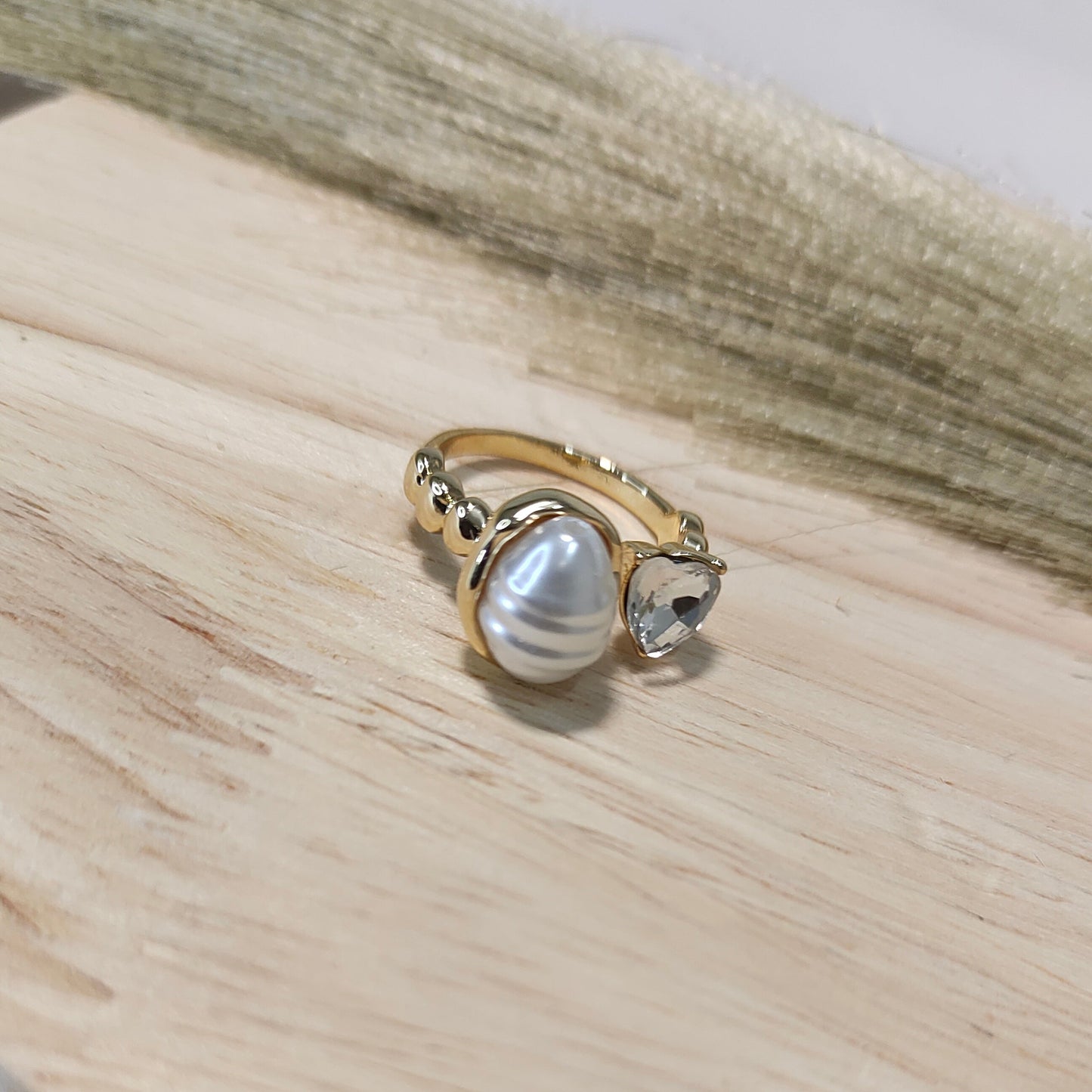 Heart crystal ring