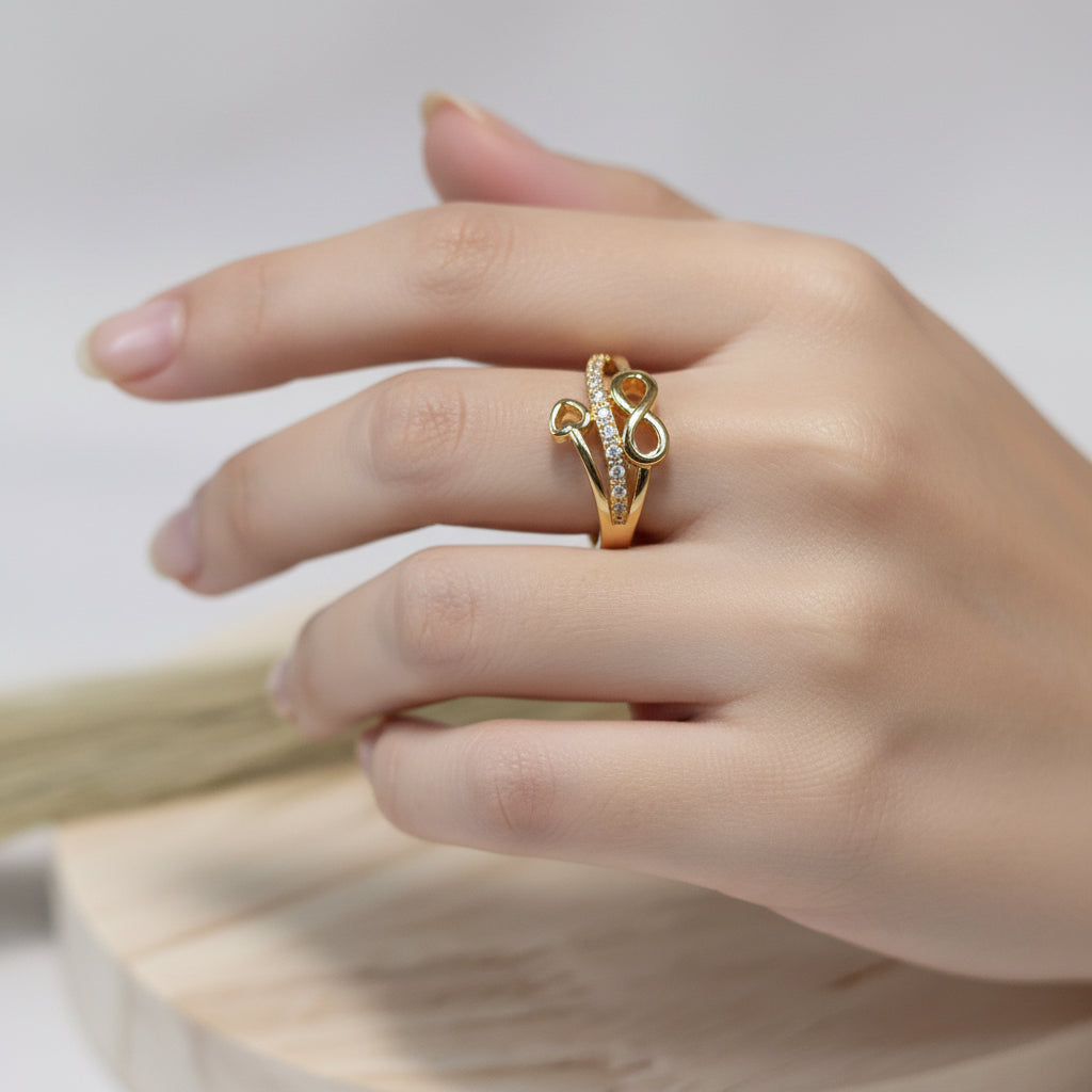 Gold infinity ring