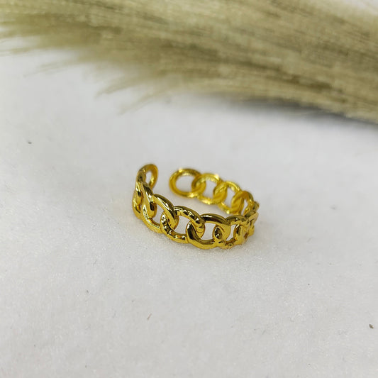 Open link band ring