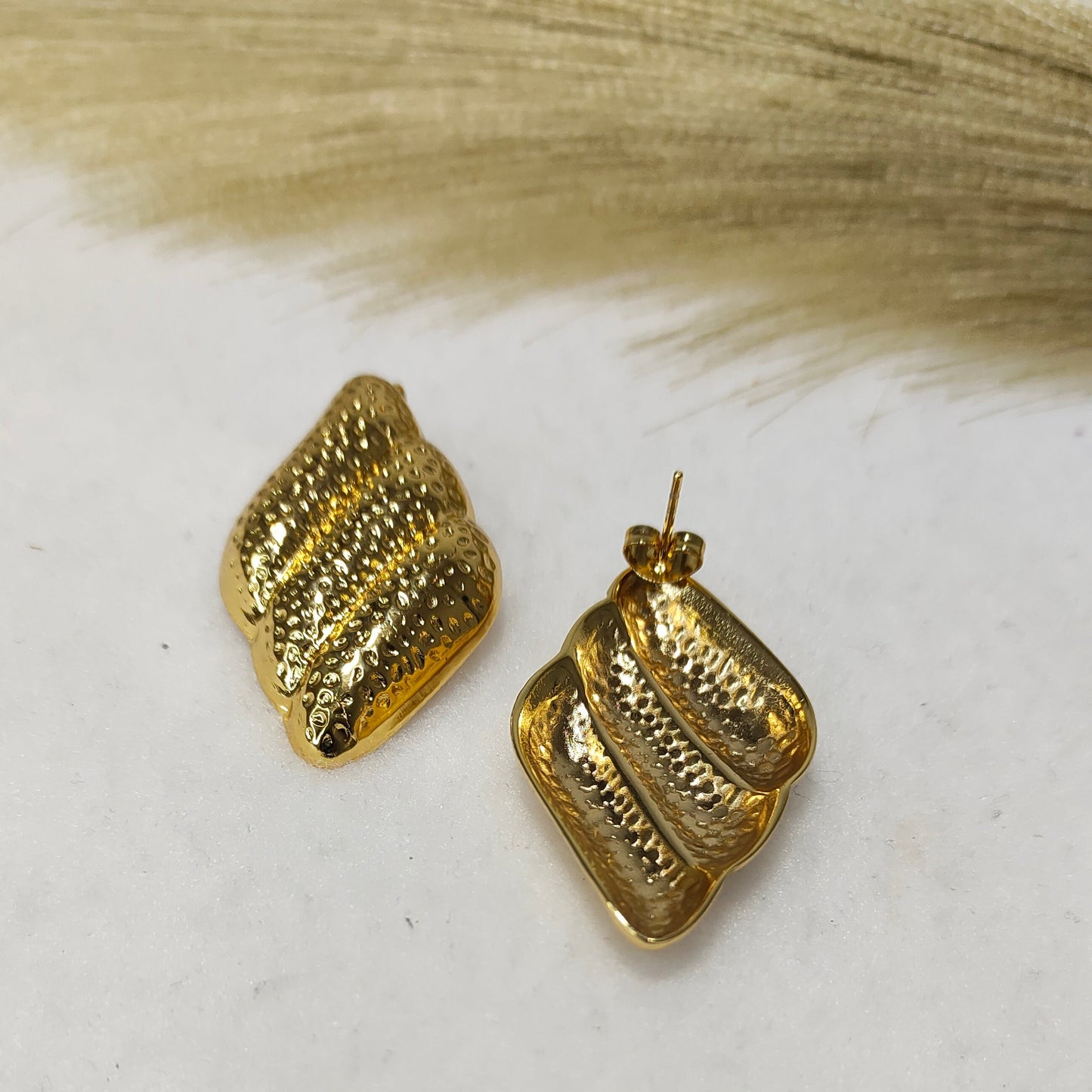 Geometric statement earrings