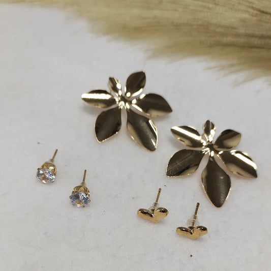 Combo stud earrings