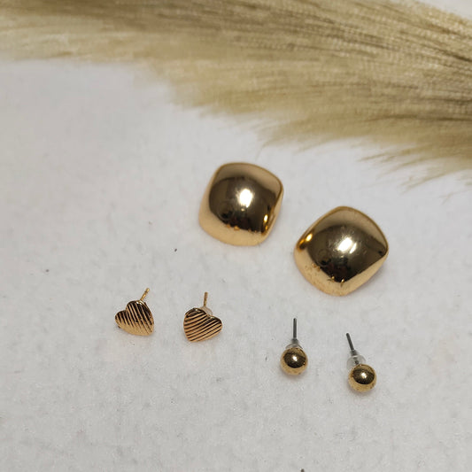 Combo stud earrings