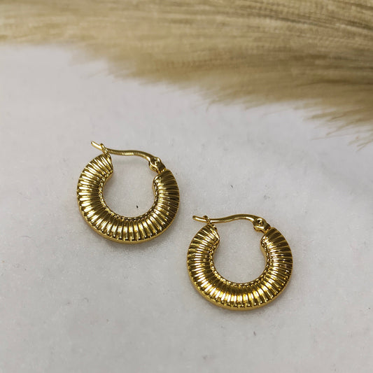 Round textured hoops
