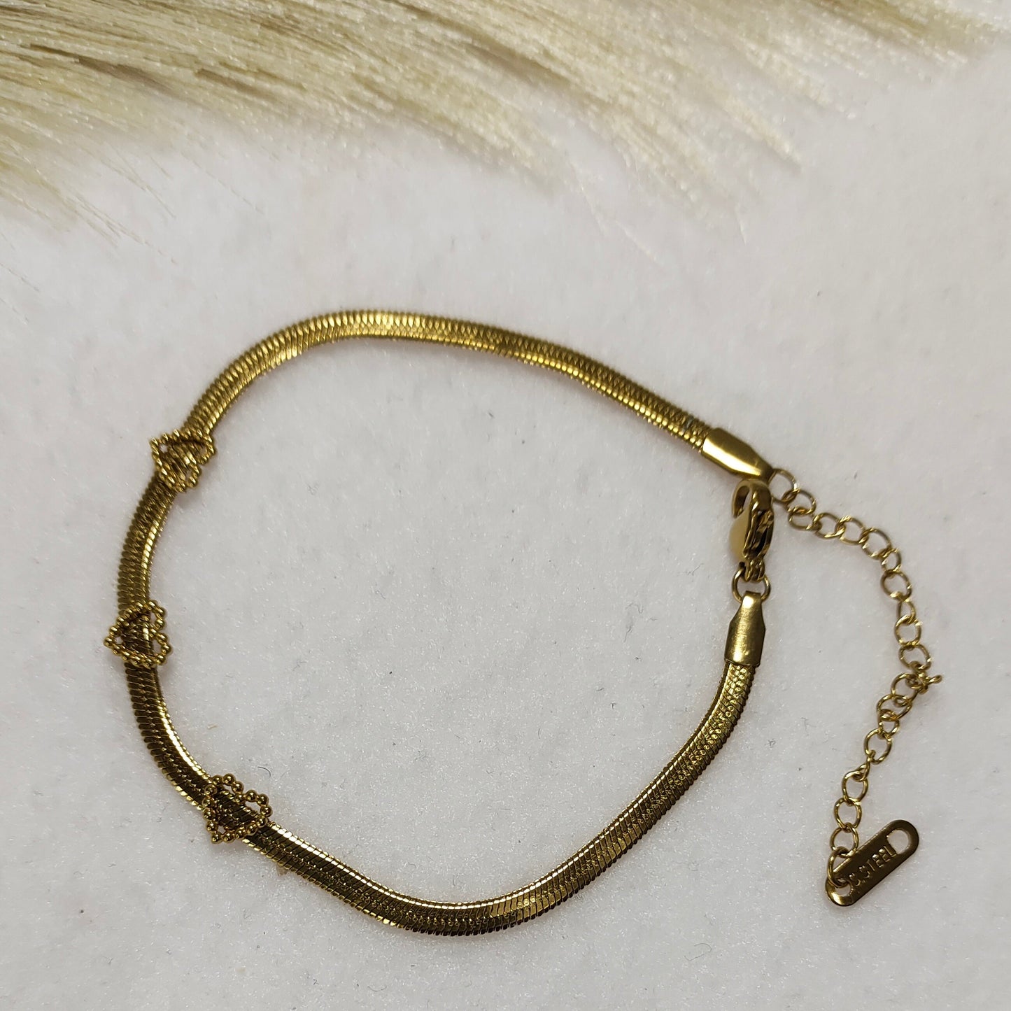 Heart snake chain bracelet