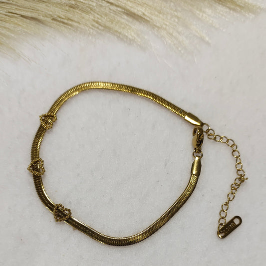 Heart snake chain bracelet